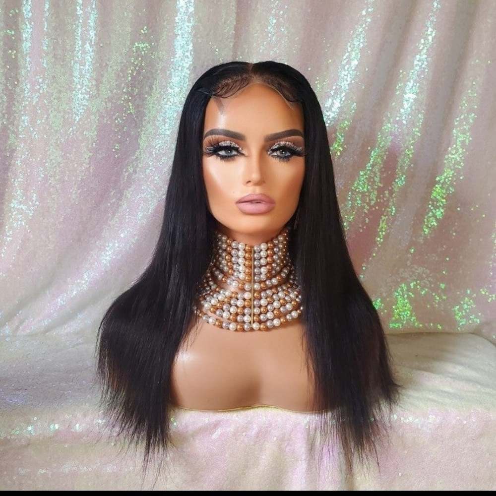 100%Human hair closure wig